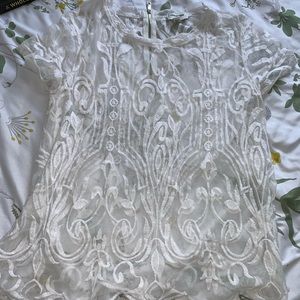 True Religion Lace Zip-Up Top